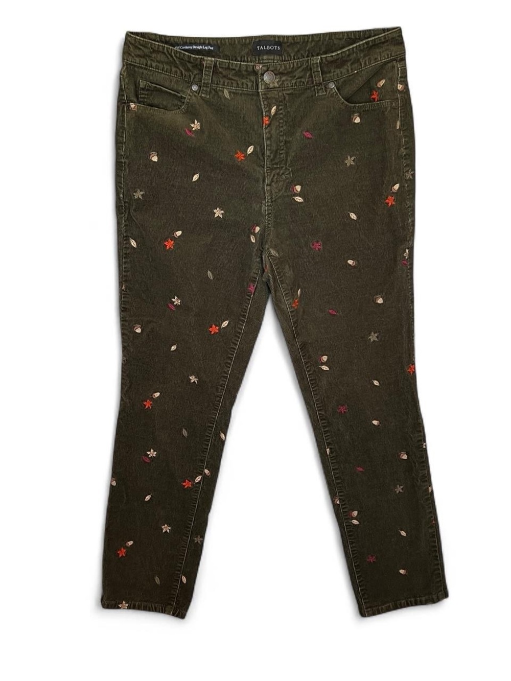 Talbots Corduroy embroidered fall Pants - Green